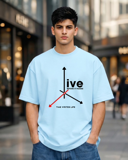 Time Writes Life Unisex Oversized Classic T-Shirt