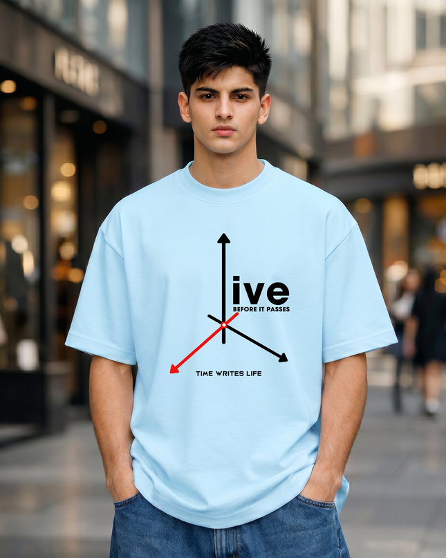 Time Writes Life Unisex Oversized Classic T-Shirt