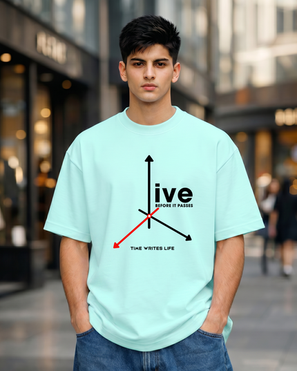 Time Writes Life Unisex Oversized Classic T-Shirt