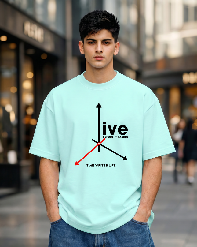 Time Writes Life Unisex Oversized Classic T-Shirt