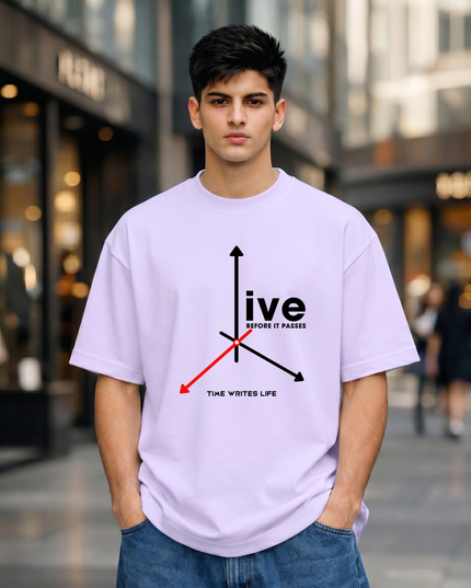 Time Writes Life Unisex Oversized Classic T-Shirt
