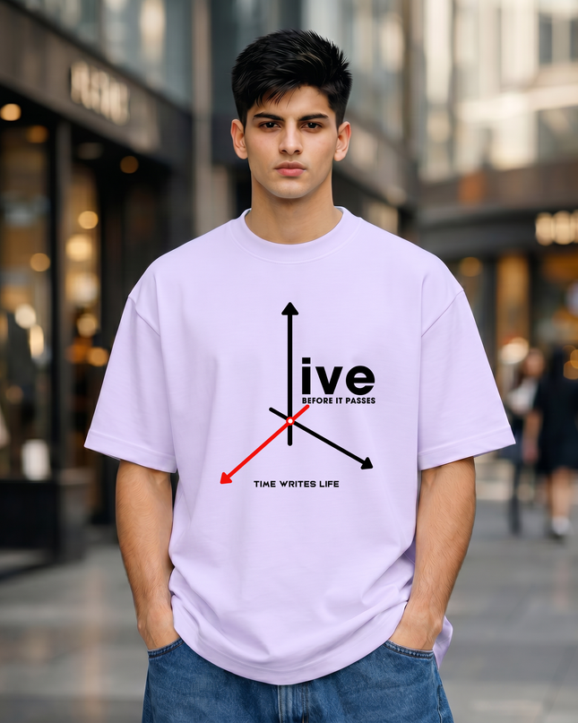 Time Writes Life Unisex Oversized Classic T-Shirt