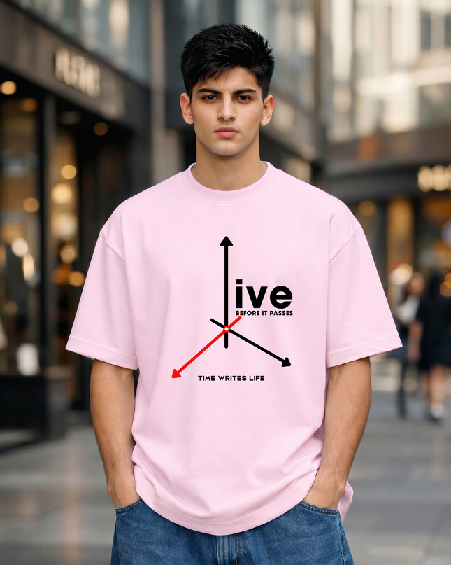 Time Writes Life Unisex Oversized Classic T-Shirt