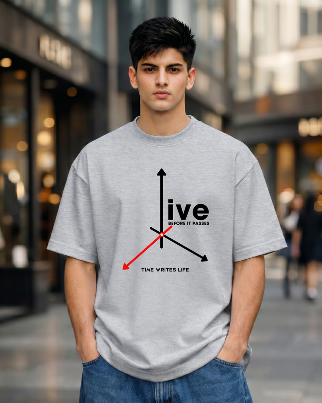 Time Writes Life Unisex Oversized Classic T-Shirt