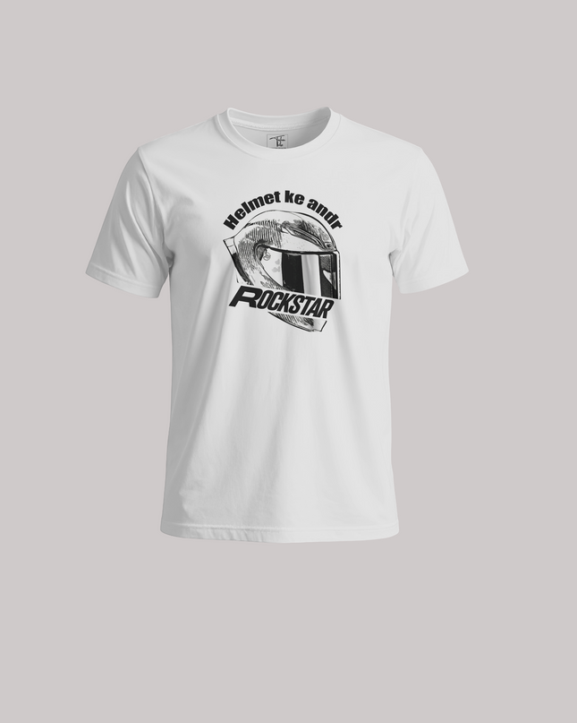 Helmet Ke Andar Rockstar Graphic Unisex Classic Crew T-Shirt