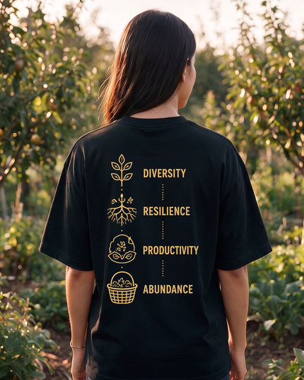 Plant Once Harvest Forever Graphic Women's Oversized Classic T-Shirt