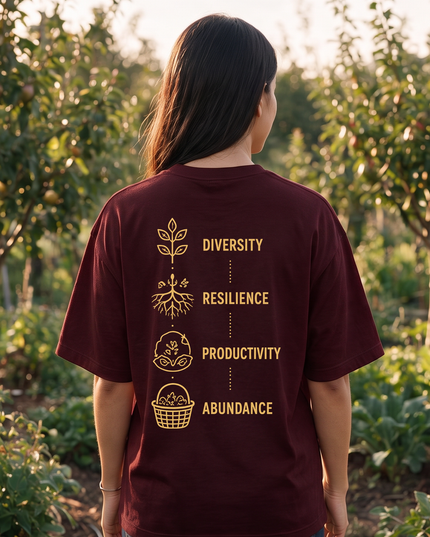 Plant Once Harvest Forever Graphic Women's Oversized Classic T-Shirt