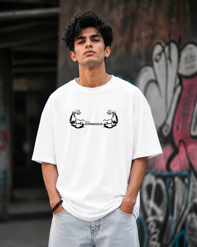 I m a Gymaholic Graphic Unisex Oversized Classic T-Shirt