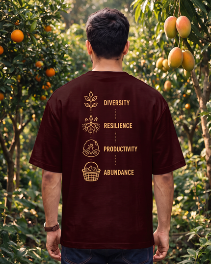 Plant Once Harvest Forever Graphic Oversized Classic T-Shirt