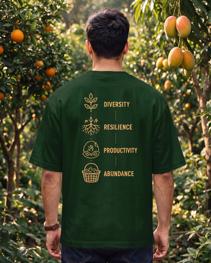 Plant Once Harvest Forever Graphic Oversized Classic T-Shirt