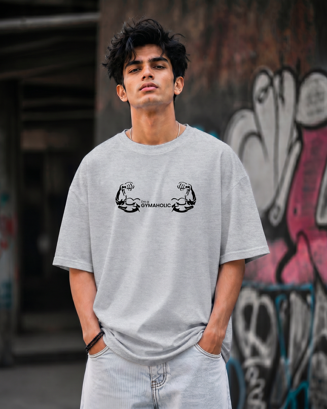 I m a Gymaholic Graphic Unisex Oversized Classic T-Shirt