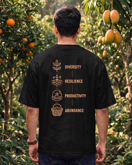 Plant Once Harvest Forever Graphic Oversized Classic T-Shirt