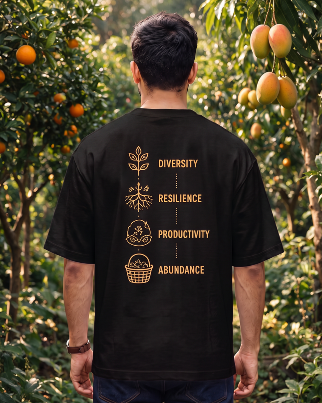 Plant Once Harvest Forever Graphic Oversized Classic T-Shirt