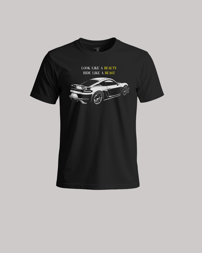 Look Like A Beauty Ride Like A Beast Car Graphic Unisex Classic Crew T-Shirt