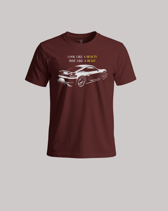 Look Like A Beauty Ride Like A Beast Car Graphic Unisex Classic Crew T-Shirt