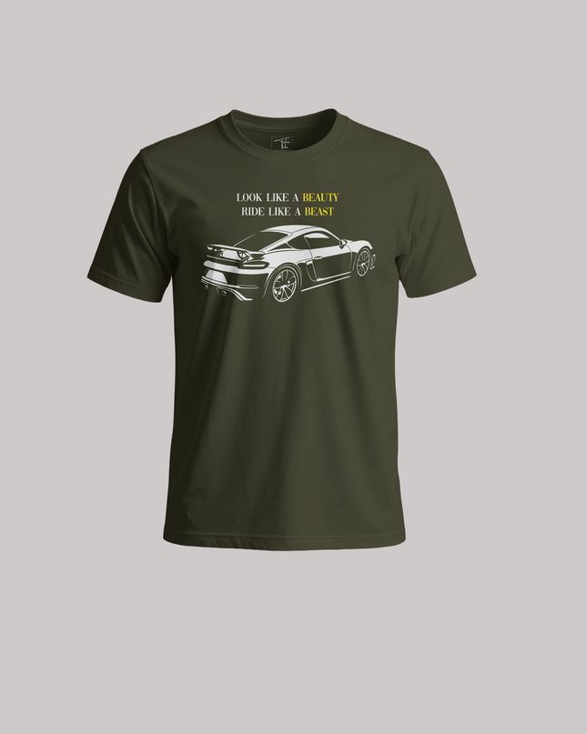 Look Like A Beauty Ride Like A Beast Car Graphic Unisex Classic Crew T-Shirt