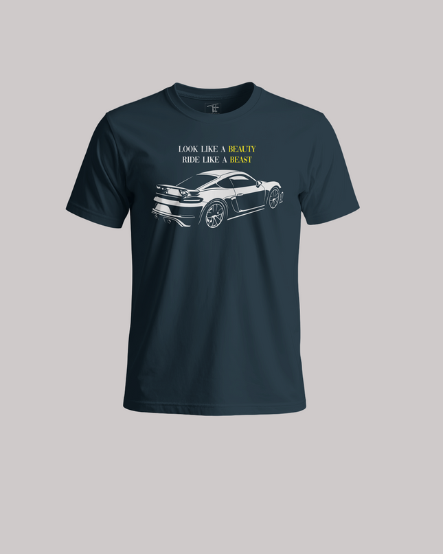 Look Like A Beauty Ride Like A Beast Car Graphic Unisex Classic Crew T-Shirt