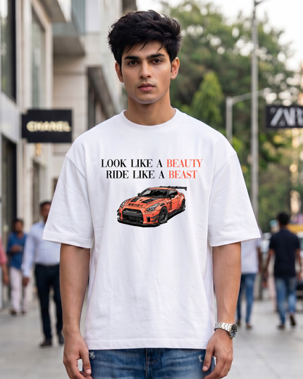 Look Like a Beauty Ride Like a Beast Oversized Classic T-Shirt