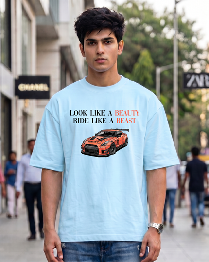 Look Like a Beauty Ride Like a Beast Oversized Classic T-Shirt