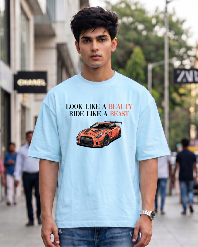 Look Like a Beauty Ride Like a Beast Oversized Classic T-Shirt