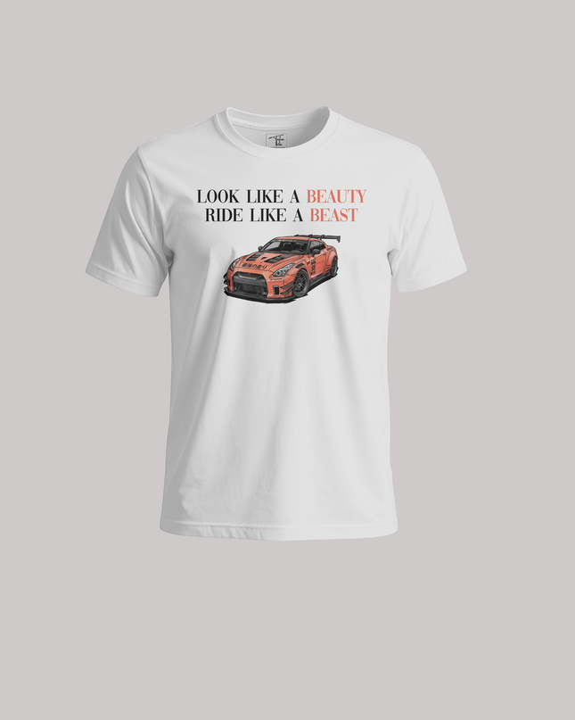 Look Like A Beauty Ride Like A Beast Graphic Unisex Classic Crew T-Shirt