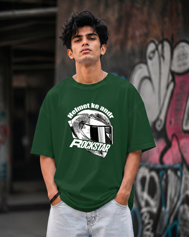 Helmet Ke Andr Rockstar Graphic Unisex Oversized Classic T-Shirt