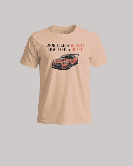 Look Like A Beauty Ride Like A Beast Graphic Unisex Classic Crew T-Shirt
