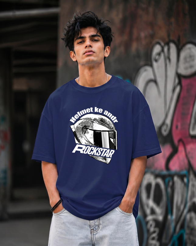 Helmet Ke Andr Rockstar Graphic Unisex Oversized Classic T-Shirt