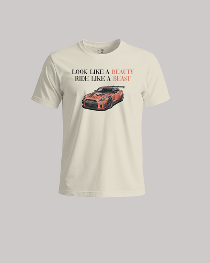Look Like A Beauty Ride Like A Beast Graphic Unisex Classic Crew T-Shirt