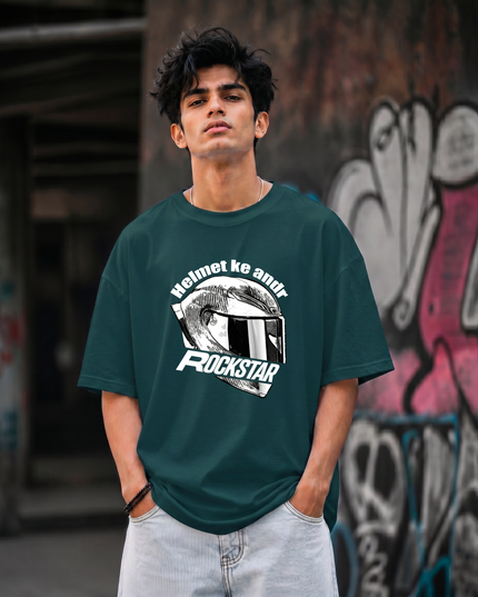 Helmet Ke Andr Rockstar Graphic Unisex Oversized Classic T-Shirt