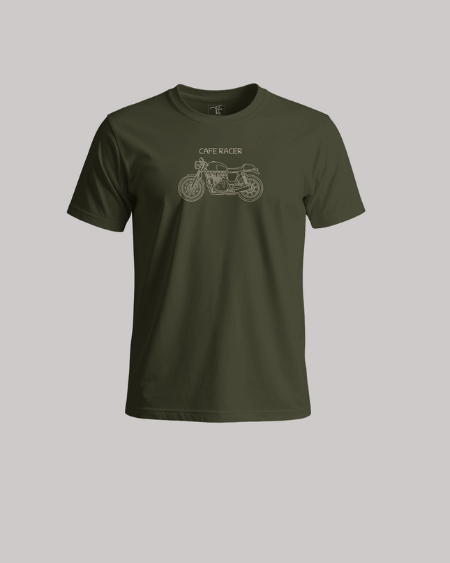 Cafe Racer Motorcycle Graphic Unisex Classic Crew T-Shirt