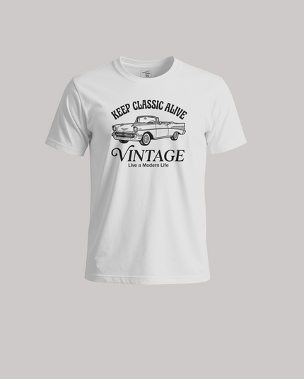 Keep Classic Alive Vintage Car - Unisex Classic Crew T-Shirt