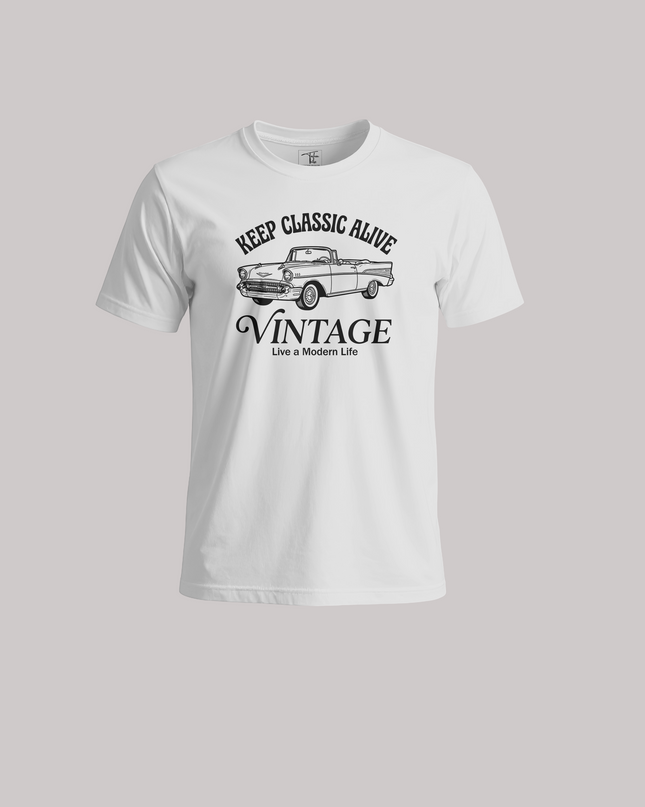 Keep Classic Alive Vintage Car - Unisex Classic Crew T-Shirt