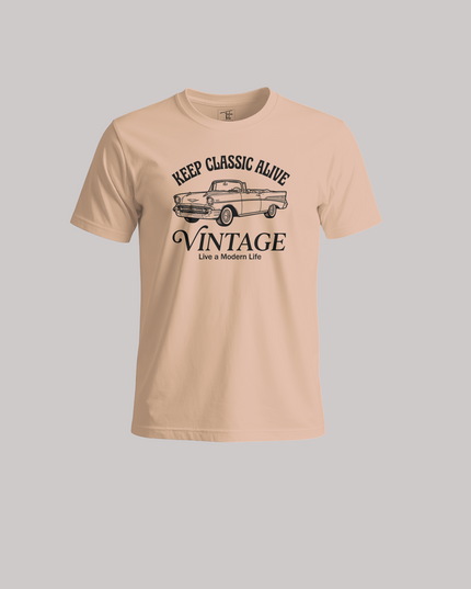 Keep Classic Alive Vintage Car - Unisex Classic Crew T-Shirt