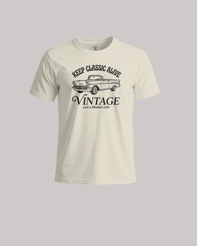 Keep Classic Alive Vintage Car - Unisex Classic Crew T-Shirt