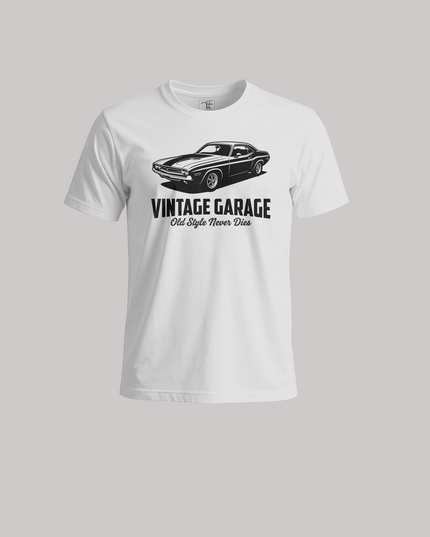 Vintage Garage Classic Car - Unisex Classic Crew T-Shirt