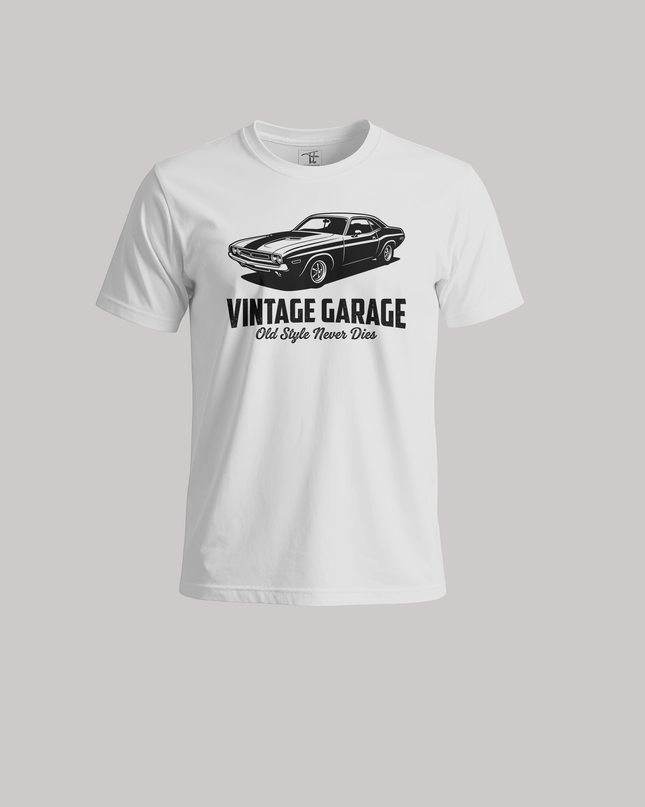 Vintage Garage Classic Car - Unisex Classic Crew T-Shirt