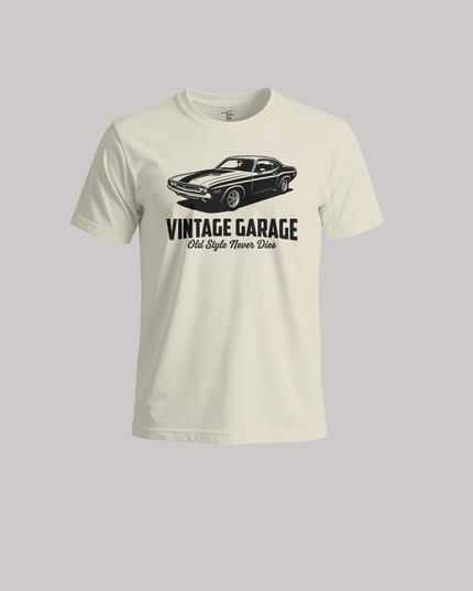 Vintage Garage Classic Car - Unisex Classic Crew T-Shirt