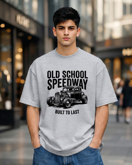 Old School Speedway Oversized Classic T-Shirt