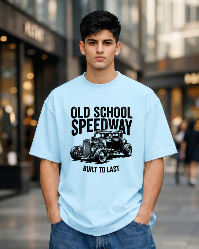 Old School Speedway Oversized Classic T-Shirt