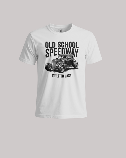Old School Speedway Graphic Unisex Classic Crew T-Shirt