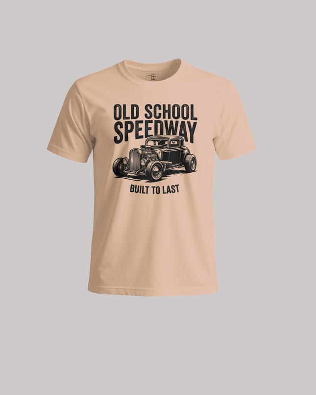 Old School Speedway Graphic Unisex Classic Crew T-Shirt