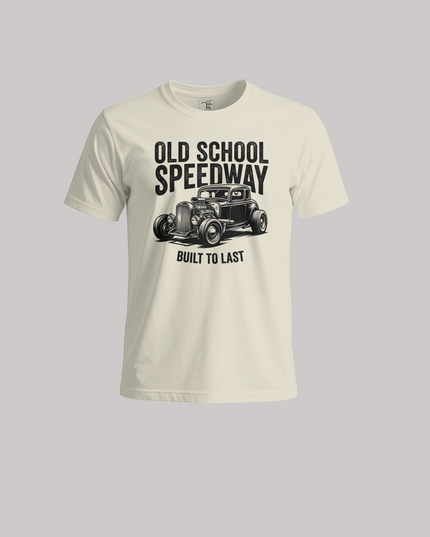 Old School Speedway Graphic Unisex Classic Crew T-Shirt