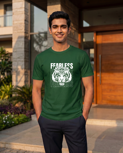 Fearless Tiger Graphic Statement Classic Crew T-Shirt