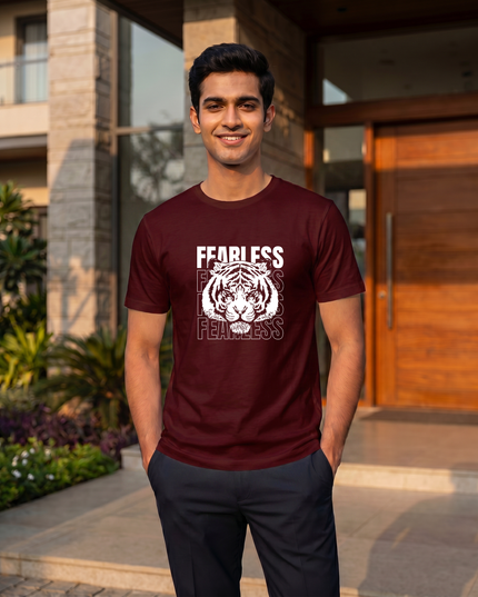 Fearless Tiger Graphic Statement Classic Crew T-Shirt