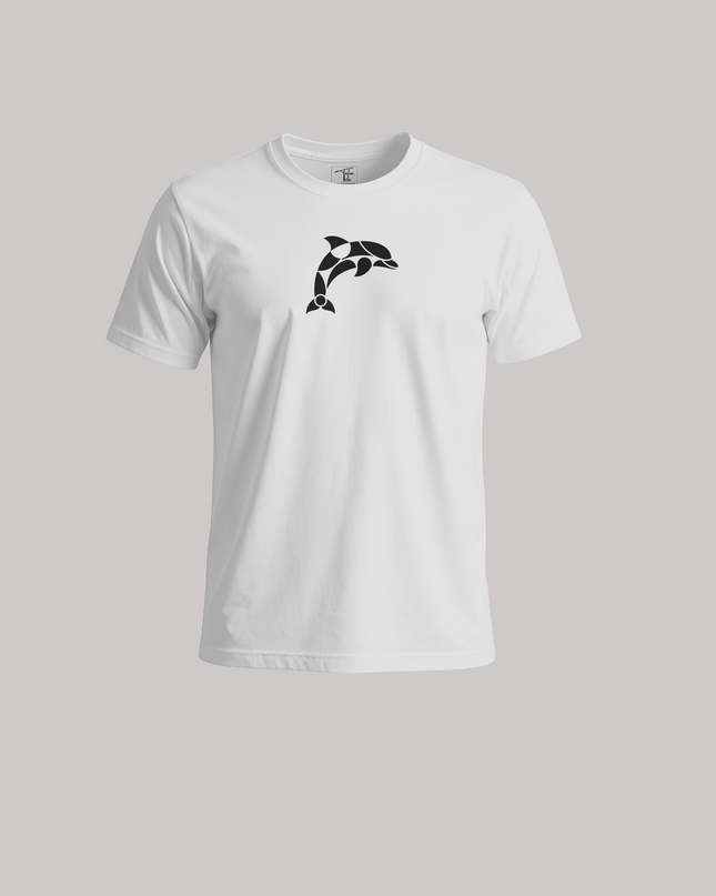 Minimal Dolphin Graphic Unisex Classic Crew T-Shirt