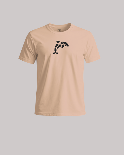 Minimal Dolphin Graphic Unisex Classic Crew T-Shirt