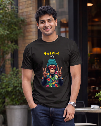 Good Vibes Only Graphic Classic Crew T-Shirt