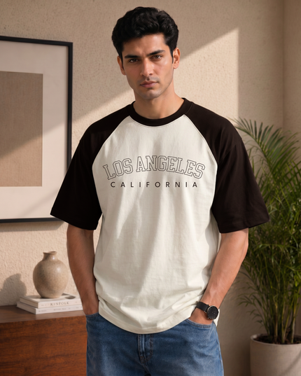 Los Angeles California Men's Oversized Raglan T-Shirt