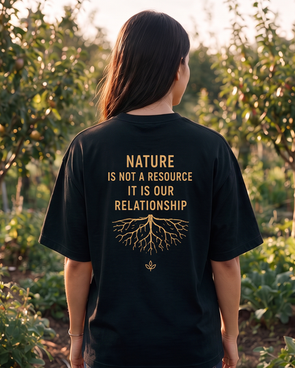 Work With Nature Not Against It Graphic Oversized Women's Classic T-Shirt
